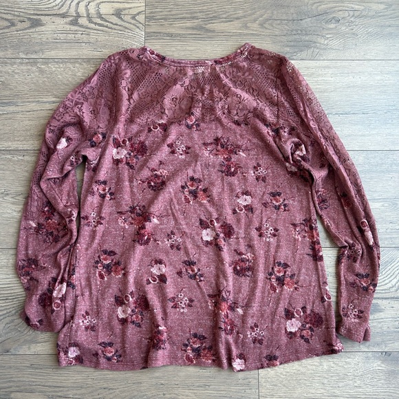 Rewind Floral Lace Trimmed Women's Sweater - Picture 6 of 7